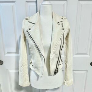 IRO White Lamb Leather Jacket